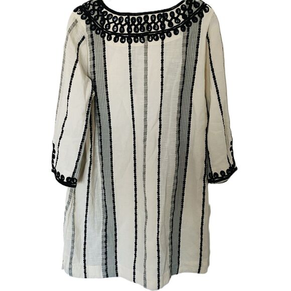 Soft Surroundings Coco de Mer V-Neck Boho Dress Sequin-Embellished Long Sleeve L - Picture 3 of 12